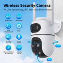 Wireless HD 3MP+3MP Binocular Camera ICSEE APP PTZ Monitoring Outdoor Home WIFI Camera
