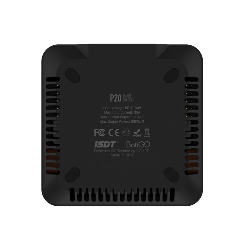 ISDT P20 500WX2 20Ax2 Dual Channel Battery Balance Charger for Lilon LiPo LiHV NiMH Lipo Pb Battery