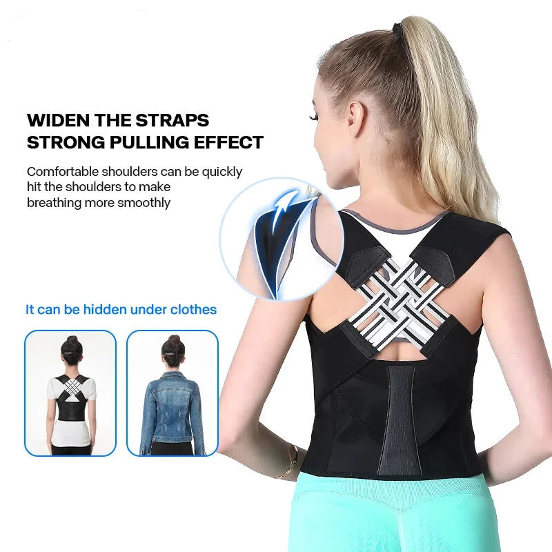 Adjustable Spine Posture Corrector Protection Back Shoulder Posture Correction Band Humpback Back Pain Relief Corrector