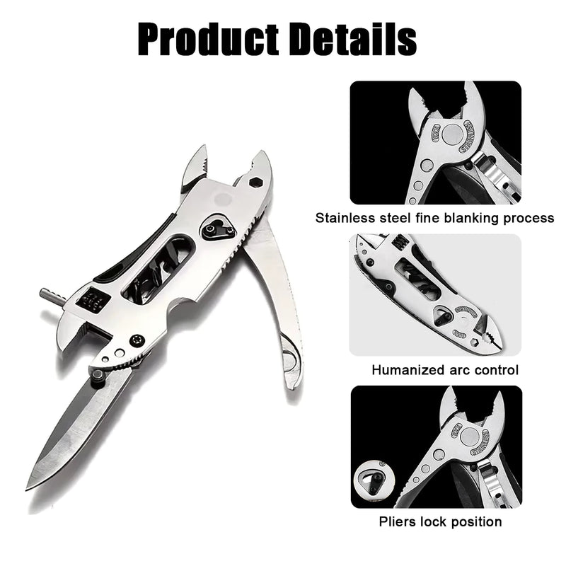 IPRee Multitool Pliers Pocket Knife Screwdriver Set Kit Adjustable Wrench Jaw Spanner Repair Outdoor Camping Survival Multi Tools