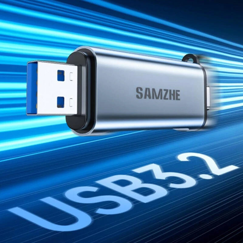 SAMZHE CRS22 USB3.2Gen1 Card Reader USB-A&Type-C Dual Interface OTG Adapter Dongle 5Gbps High Speed SD/TF Dual Slot for Smartphone Laptop Plug and Play