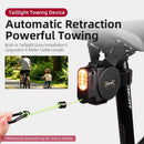ESLNF Retractable Bicycle Towing Rope with Tail Light 3M Reflective Cord with 130KG Max Load Parent-Child Cycling Safety Gear