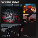 LAOTIE LS80 Smart Brake Sensor Bike Taillight 500mAh Battery 6 Light Modes Type-C Rechargeable IPX5 Waterproof Wear-resistant Bicycle Rear Light for Night Cycling