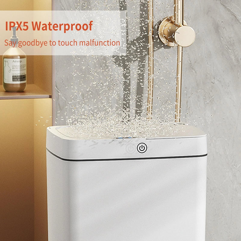 15L Automatic Trash Can with Smart Sensor Easy Fast Packing Non-contact Trash Can with Lid Waterproof Sensor Trash Can for Kitchen Bathroom Office
