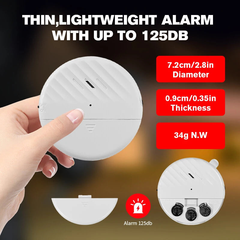 Wireless Door Window Vibration Sensor Alarm 125dB Glass Breakage Anti-theft Sensor Easy Install for Home Safety Protection