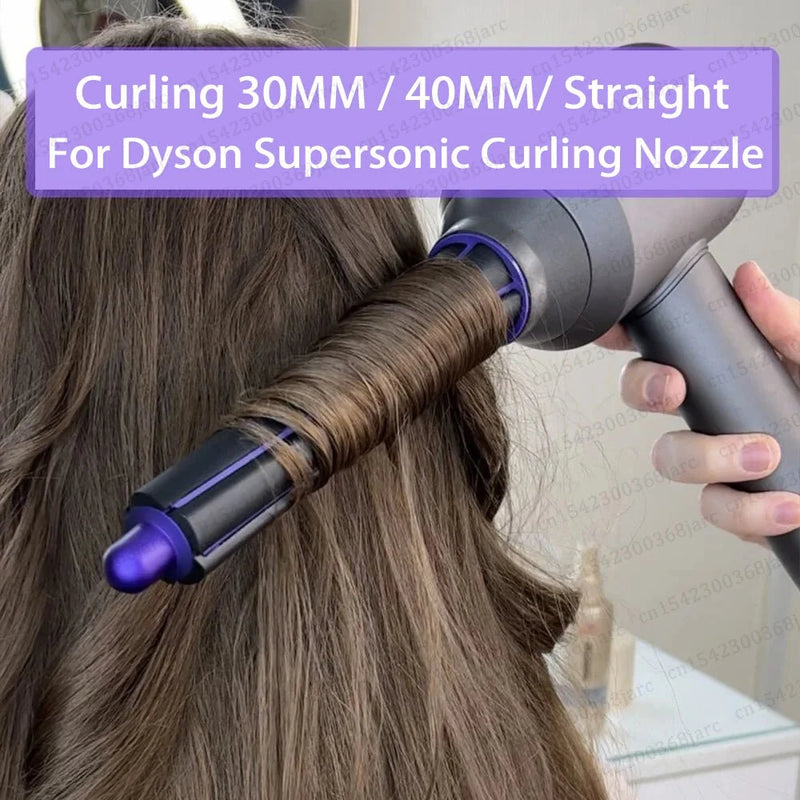 30mm Curling Iron Suitable For Dyson Hair Dryer Curling Nozzle Anti-Flying Nozzle Adapter Air Styling Roller Brush