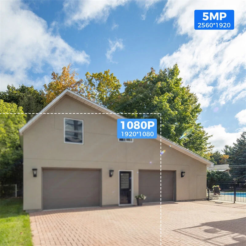 Hiseeu TZ-HB315 5MP Wireless IP Camera Outdoor Waterproof CCTV WiFi Surveillance Security Camera Night Vision Two-way Audio P2P for Eseecloud Wireless System