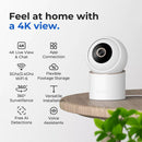 IMILAB C40 8MP 4K HD Security Camera 5G WiFi Indoor Surveillance for Kid Baby Pet PTZ Cam with Person Pet Track Powerful AI Detect Cameras Work with Alexa Google Assistant