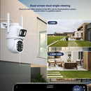 3 Lens 2 Screens WIFI IP Camera 8x Optical Zoom F1.4 Full Color Night Vision IP66 Waterproof Wireless H.265 bluetooth Humanoid Detection EU Plug