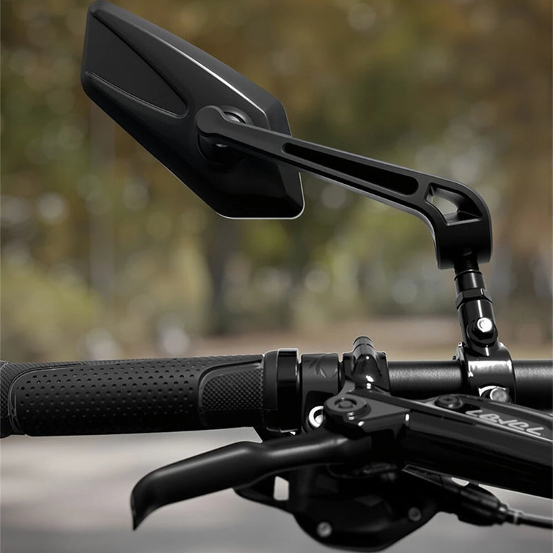 BENGGUO 1 Pair Bicycle Rearview Mirror 360 Rotation Anti-glare HD Wide Range Bike Handlebar Reflector Mirror for MTB Motorcycle E-bike