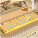 LANGTU LT600 104 Keys 2.4G RGB Wireless Keyboard Mechanical Feel Membrane Touch Silent Wireless Waterproof Keyboard for PC Laptop Office