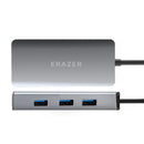 Lenovo ERAZER XC10V 10-in-1 Type-C Docking Station USB Adapter with USB3.0*3 / USB-C PD100W / HD / Gigabit RJ45 / SD&TF Card Reader Slot / 3.5mm Audio for PC Laptop MacBook HUAWEI XIAOMI Plug and Play
