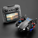 WLRC M9 WiFi FPV with 12.5cm LCD Screen Controller HD Dual Camera Servo Gimbal Optical Flow Positioning Brushless Foldable RC Drone Quadcopter RTF