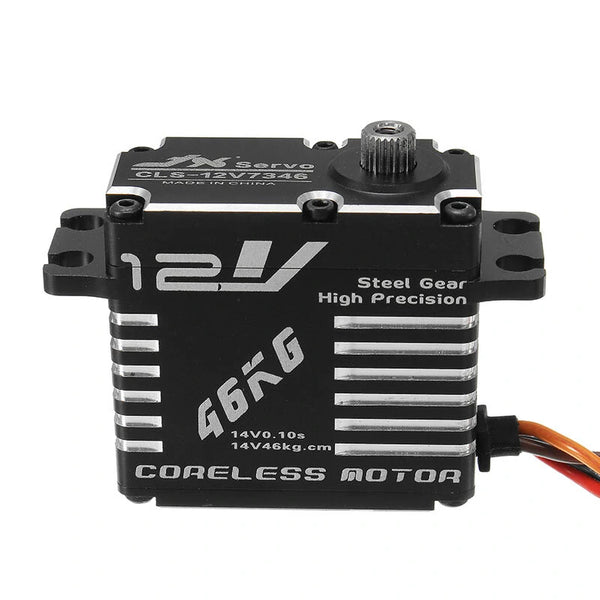 JX CLS-12V7346 46KG 12V 180 Degrees HV High Precision Steel Gear Digital Coreless Servo For RC Robot