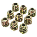Suleve 50Pcs M4ZN1 M4 8mm Zinc Alloy Wood Furniture Hex Socket Drive Head Screw-in Threaded Insert Nut