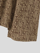 INCERUN Men Pant Ethnic Print Low Rise Long Pant Loose Fit Mens Elastic Streetwear Pants with Side Pockets S-5XL