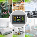 BALDR 5.9 Inch Color Screen Backlit Weather Forecast Clock Backlight Large Screen Weather Station Electronic Thermometer And Hygrometer Weather Forecast Clock