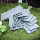 20Pcs Garden Fence Edging Cobbled Stone Effect Plastic Lawn Edging Plant Border Decorations