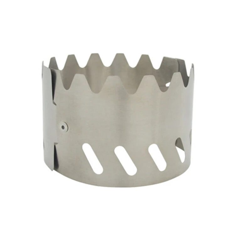 IPRee Portable Titanium Gas Stove Wind Shield Ultralight Alcohol Stove Windscreen Holder Windshield for Outdoor Camping Hiking