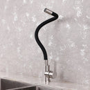 360 Rotatable 304 Stainless Steel Kitchen Silicone Tube Faucet Hot And Cold Brushed Universal Rotatable Vegetable Sink Faucet