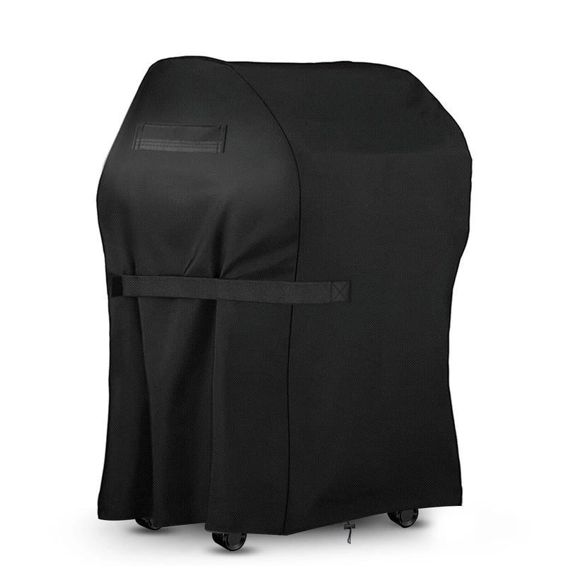 KING DO WAY BBQ Grill Cover 30x25x47'' Heavy Duty Waterproof Windproof Dust UV Resistant with Handle Straps Storage Bag Windproof Buckle and Shrink Rope for Weber Brinkmann Char-Broil Holland