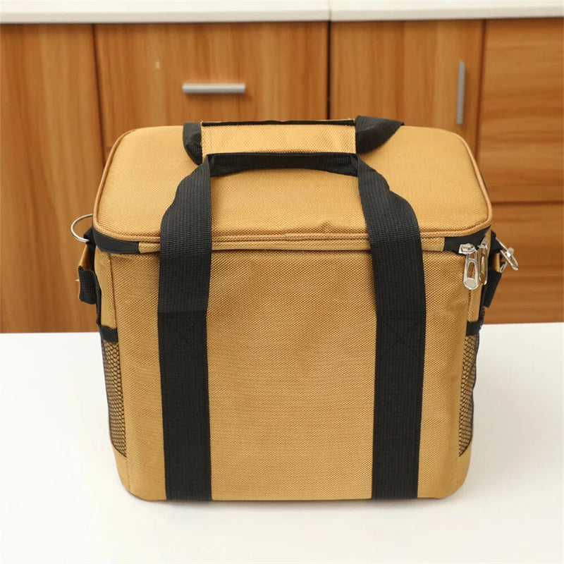 IPRee Outdoor Camping Large Capacity Picnic Aluminum Foil Insulated Box Handheld Cooler Fresh Box Crossbody Portable Picnic Lunch Bag