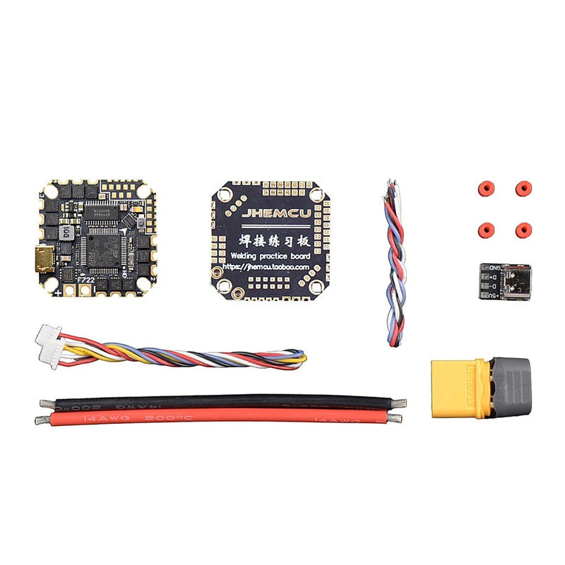 25.5x25.5mm JHEMCU GHF722AIO HD F7 OSD BlackBox Flight Controller with 5V BEC 40A BL_S 4in1 ESC 2-6S Support DJI O3 HD Digital System for RC FPV Racing Drone
