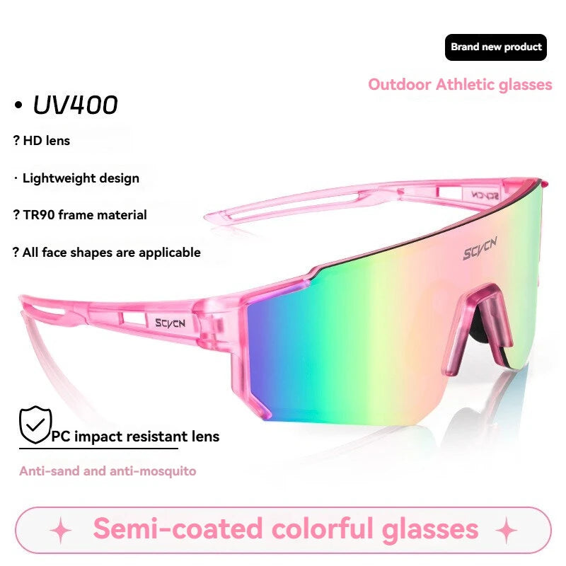 SCVCN UV400 HD Polarized Cycling Sunglasses Women Men Outdoor Sports Bike Glasses Windproof Fishing Hiking Bicycle Sun Glasses Goggles