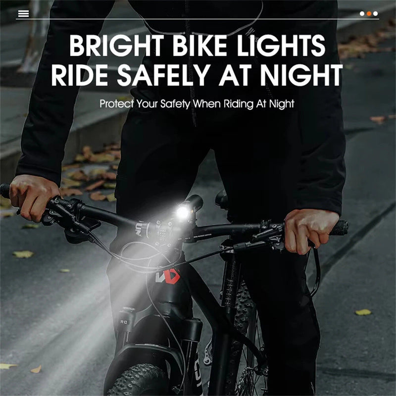 WEST BIKING 500LM 85 Floodlight Bicycle Front Light 5000mAh USB Rechargeable 200m Long-range Cycling Headlight Aluminium Alloy Bike Lamp