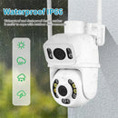 Guudgo 6MP HD 5X Zoom Dual Lens Security Camera WIFI PTZ IP66 Waterproof Night Vision 2-Way Audio Surveillance CCTV Cameras ICSEE APP Outdoor Camera