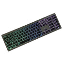 Full Size 110 Keys Tri-mode Wireless Keyboard with RGB Backlights Slient Click Rechargeable Silent Film Keyboards for PC Laptop Computer
