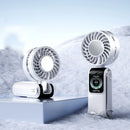 100 High Speed Handheld Fan with Smart LED Display Semiconductor Cooling Fan Portable Rechargeable Folding Small Fan