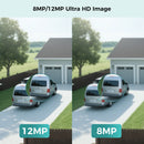 Hiseeu 8MP/12MP PoE IP Camera Human Detect Two Way Audio Color Night Vision ONVIF IP67 Waterproof CCTV Security Cameras