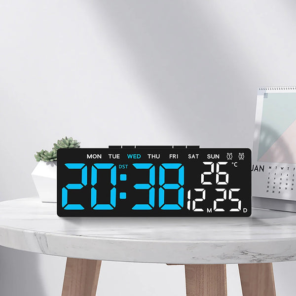 Multifunctional Clock Electronic Clock Simple LED Digital Clock USB Output Bedside Alarm Clock with 3 Level Adjustable Brightness