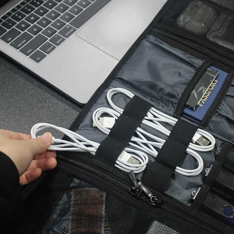 IPRee Large Capacity Digital Storage Bag Travel Equipment Storage Bag Headphone Cable Mobile Phone Charger Folding And Organizing Bag