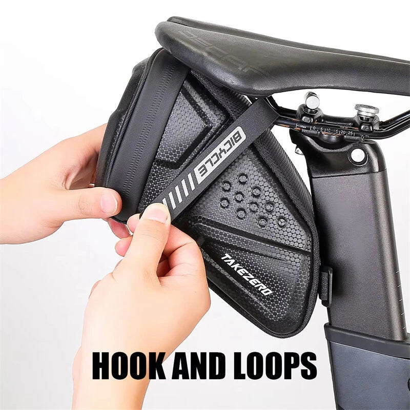 TAKEZERO TZ07 1L Lage Capacity PU Mountain Bike Clearing Bag Road Bike Rear Bag OligHard Shell Riding Equipment Accessories