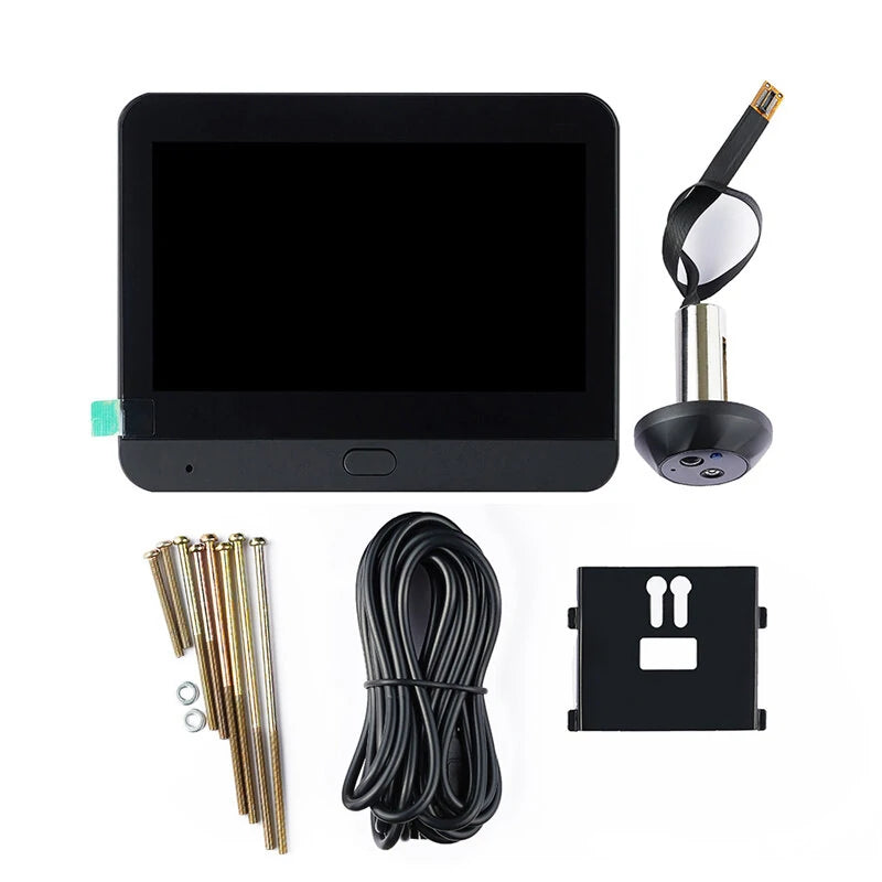 SY-35 Tuya WiFi Electronic Cat Eye Peephole with 4.3 inch 1080P IPS LCD Display Outdoor Camera Digital Door Monitor Detector Support Two-Way Audio