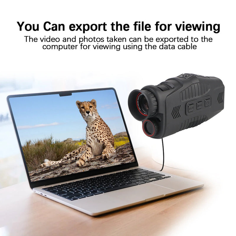 IPRee R11 Night Vision Monocular,10X Zoom, QHD Photo and Video Night Portable Vision 800m Visible Distance, Support Adult Helmet For Camping, Bird watching, Hunting