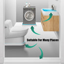 Bathroom Kitchen Foldable Water Stopper Self-adhesive Rubber Dam Shower Barrier White/Transparent