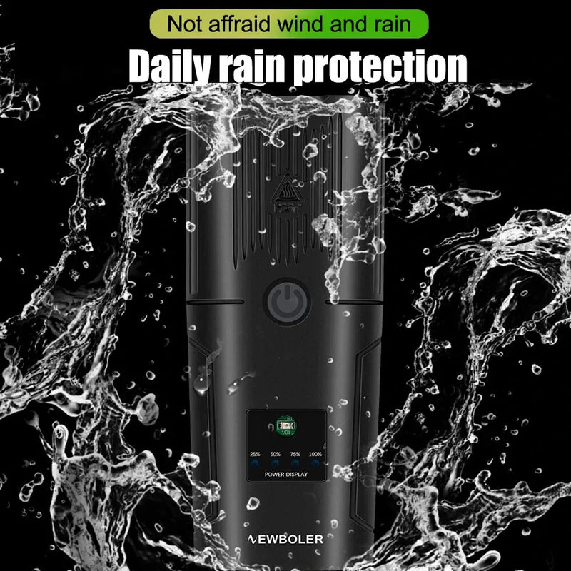 NEWBOLER Smart Bike Headlight 6000 Lumens Big Floodlight 10000mAh Battery Power Bank Waterproof Auto-light adjustment Front Light for MTB Road Cycling