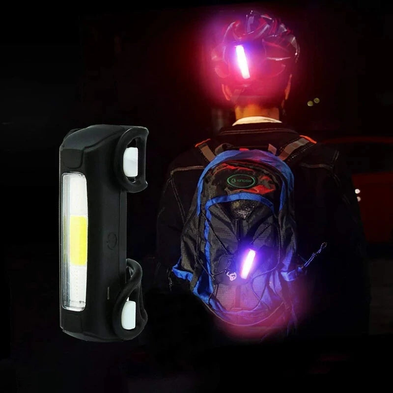 Cansses Bike Taillight 500mAh Battery 7 Light Modes USB Rechargeable Waterproof Lightweight Bicycle Rear Light for Night Cycling