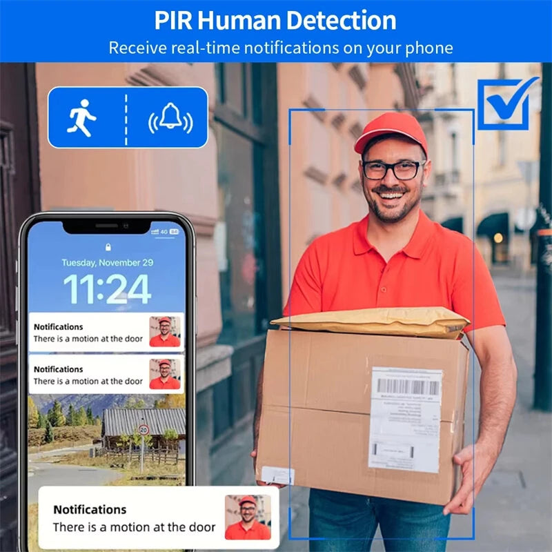 T32 1080P Tuya Smart WiFi Video Doorbell 2.4G 5G Outdoor Wireless Intercom Waterproof Wireless Visual Camera Ringing Bell