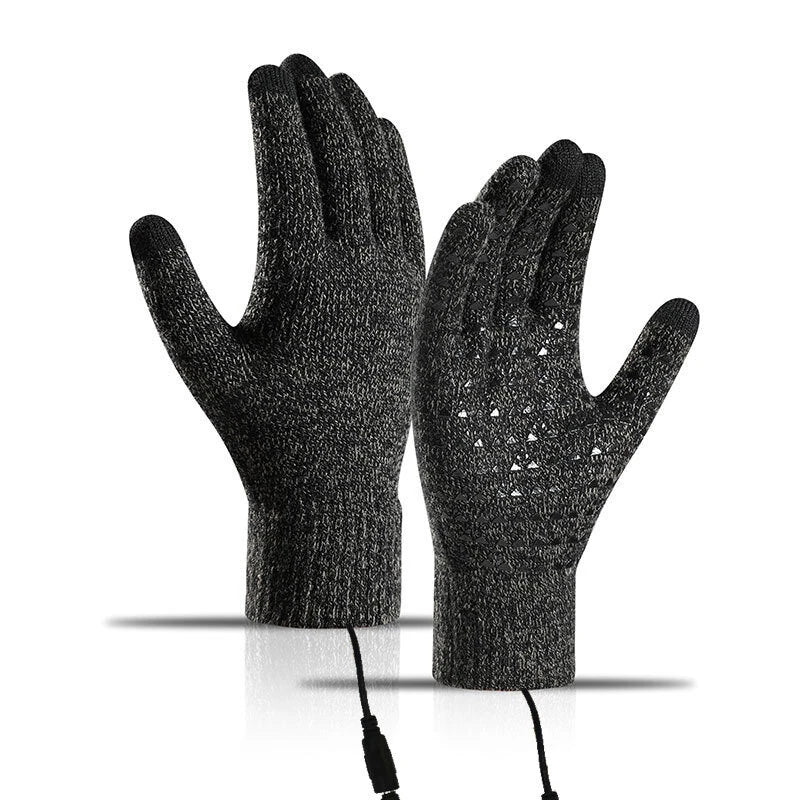 TENGOO Winter Electric Heated Gloves USB Rechargeable Electric Heated Gloves Warm Gloves for Men Women Motorcycle Snowboard Cycling Unisex Hand Warmer Driving