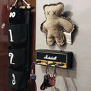 Modern Melody Music Note Key Holder Storage Box Rack Wall Mounted Key Holder Guitar Keyring Hook Holder with 4 Guitar Plugs
