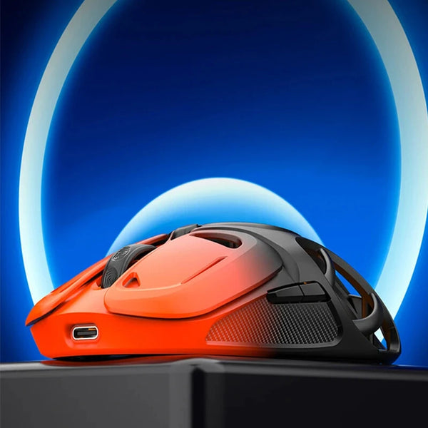 K-Snake X10 Tri-Mode Wireless Gaming Mouse Hollow Design 10000DPI RGB Lighting 400mAh Battery 10000Hz Polling Rate 71g Lightweight 2.4G/Bluetooth/Wired Esports Gamer Mice