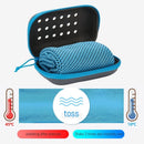 KALOAD 1 PCS Quick-Dry Cooling Towels with Storage Box Soft Breathable Sweat Absorption Cold Head Scarves for Sports Running Yoga Gym