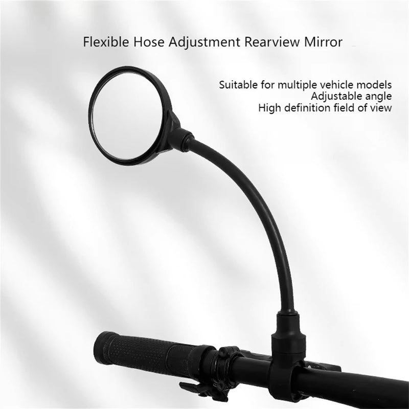 BENGGUO 1/2Pcs Bicycle Hose-adjustable HD Rearview Mirror 360 Degree Adjustable Wide Angle Shockproof Electric Vehicle Mirror for Handlebar Diameters Below 32mm