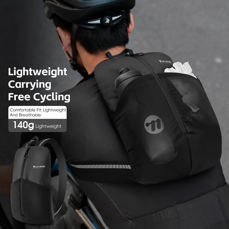 WEST BIKING 3L Reflective Warning Cycling Backpack Comfort Fit Lightweight Breathable Portable Waterproof MTB Road Bike Bag for Outdoor Sports Travel