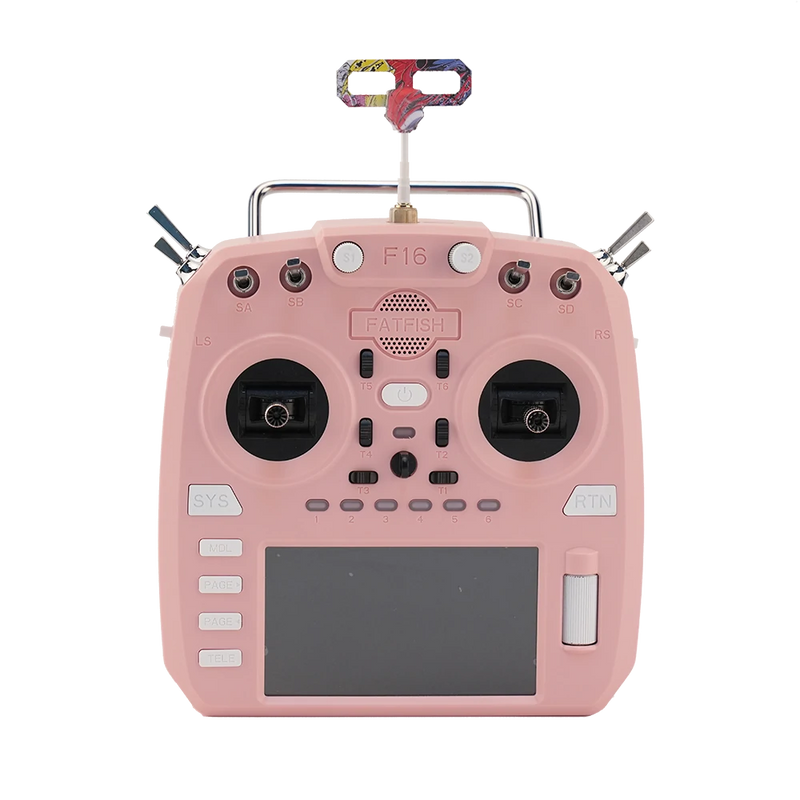 FATFISH F16 2.4GHz 16CH Hall Gimbals Built-in ELRS EdgeTX System Full Size Radio Transmitter 4.3" Touch Ultra-Bright 1000nit Screen for FPV Racer Drone