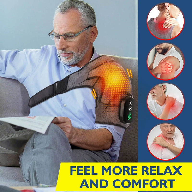 Rechargeable Electric Heating Shoulder Pad Hot Compress Shoulder Warming Sleep Vibration Massage Heating Shoulder Pad